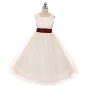 Classic Dolly Dress - Burgundy Sash