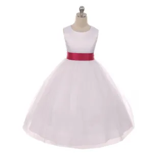 Classic Dolly Dress - Fuchsia Pink Sash