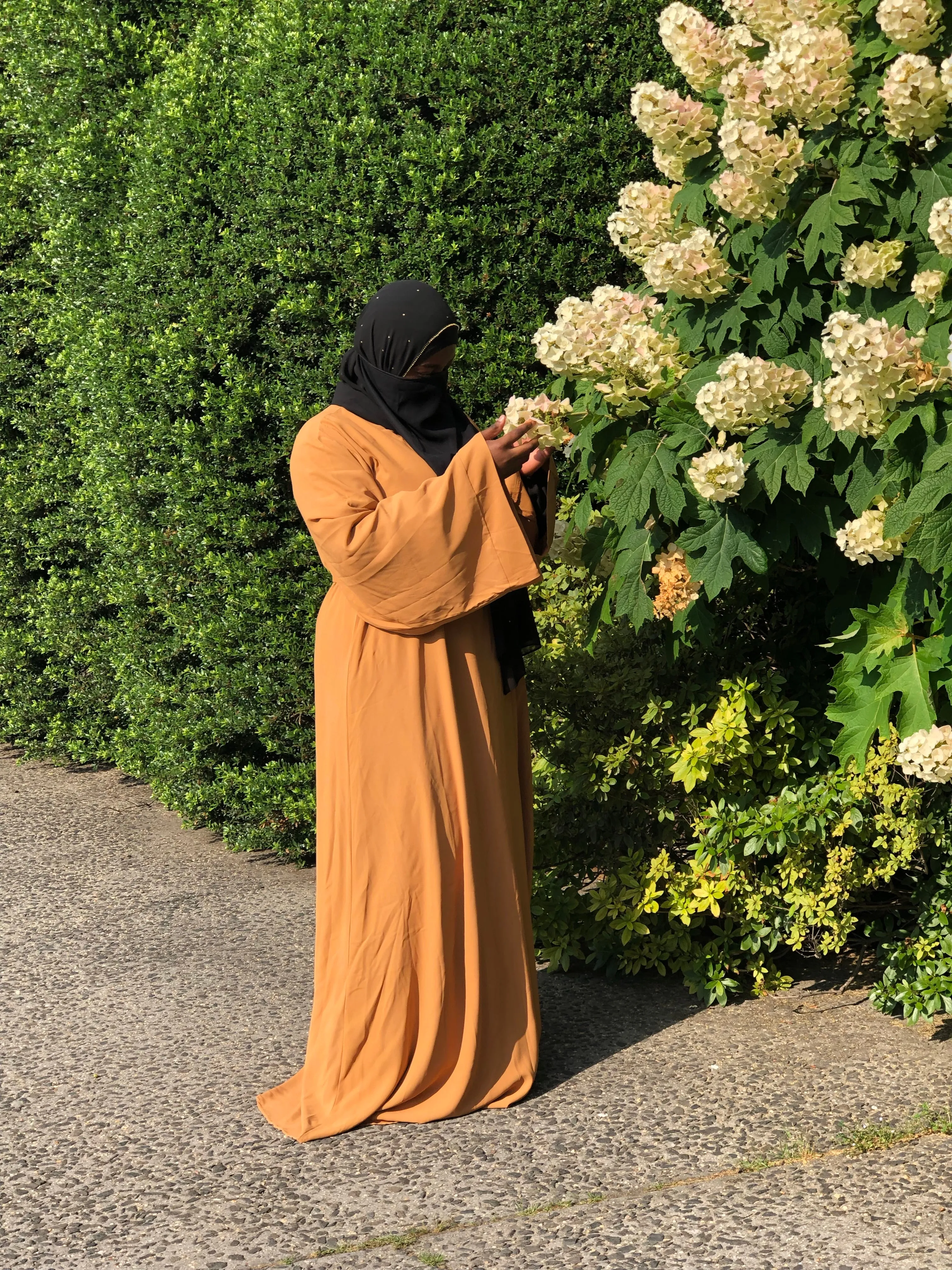 Classic Golden Yellow Abaya Dress