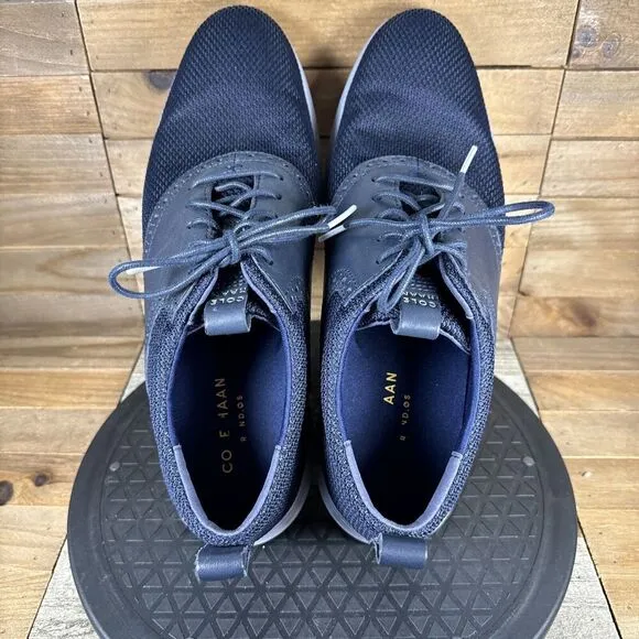 Cole Haan Zero Grand Mens Size 10.5M Blue Tour Knit OS Oxford Shoes C31344