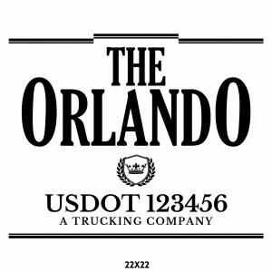 Company Name Truck Decal, USDOT, 2 Pack