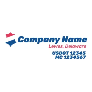 Company Name Truck Door Decal (USDOT), 2 Pack