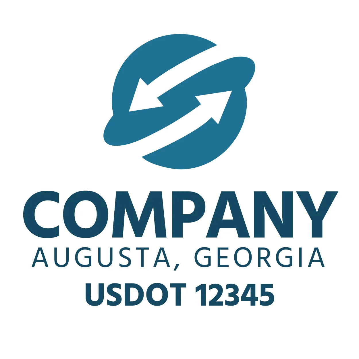 Company Name Truck Door Decal (USDOT), 2 Pack