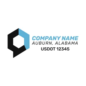 Company Name Truck Door Decal (USDOT), 2 Pack