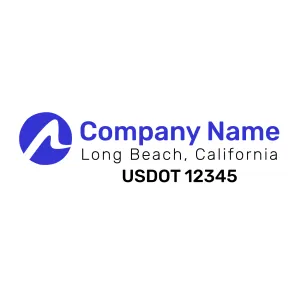 Company Name Truck Door Decal (USDOT), 2 Pack