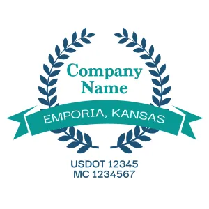 Company Name Truck Door Decal (USDOT), 2 Pack