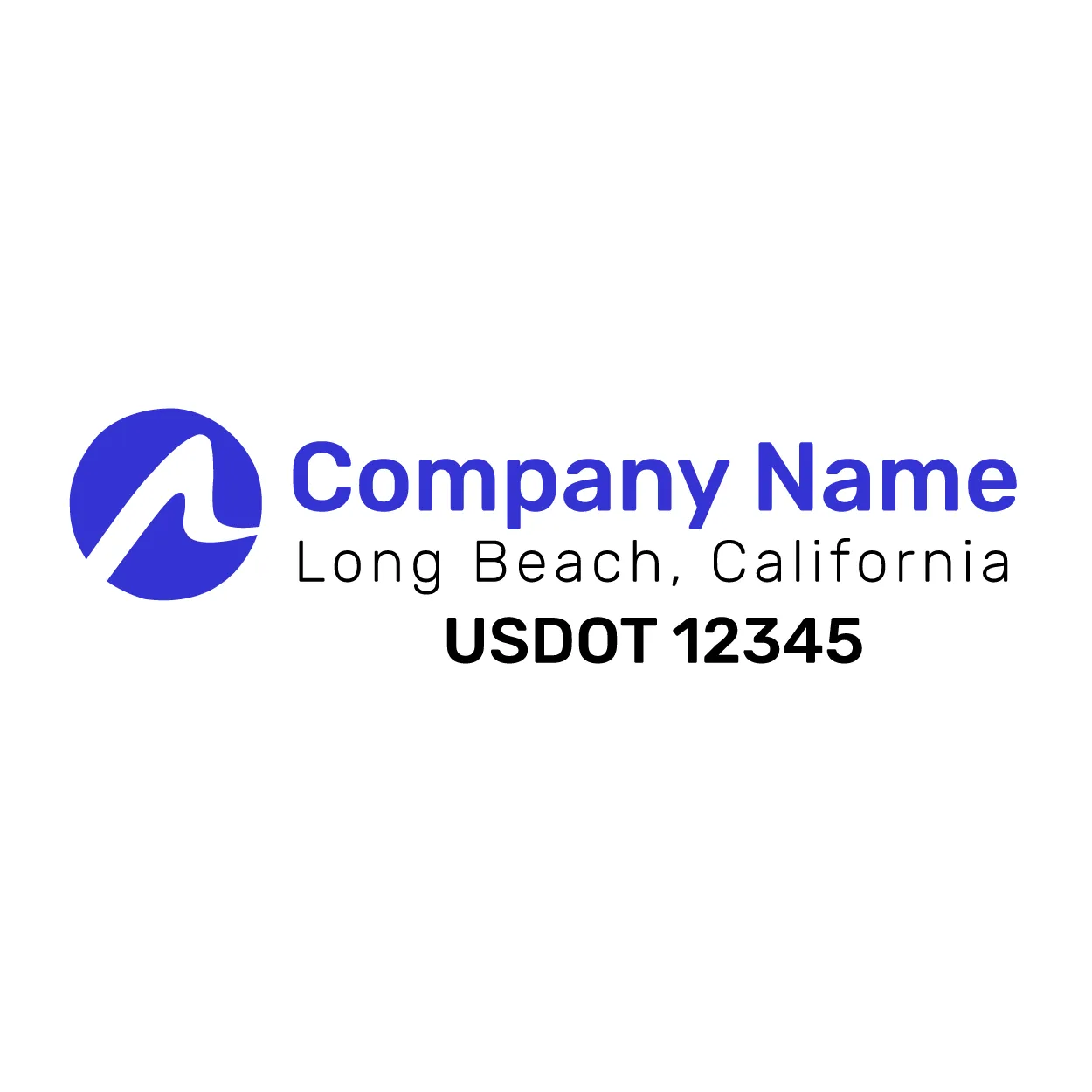 Company Name Truck Door Decal (USDOT), 2 Pack