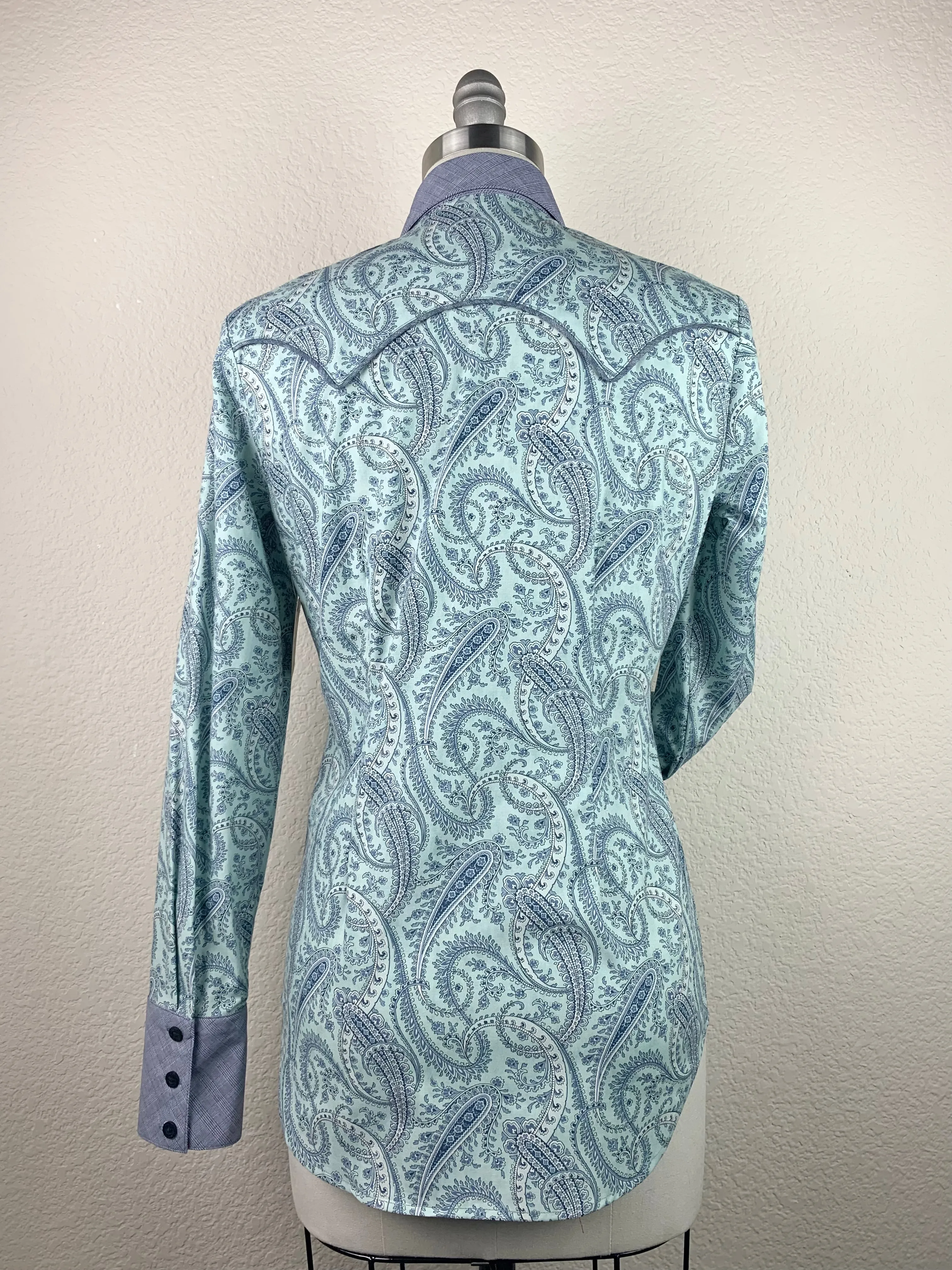 CR Western Pro Misty and Navy Blue Paisley-FINAL SALE