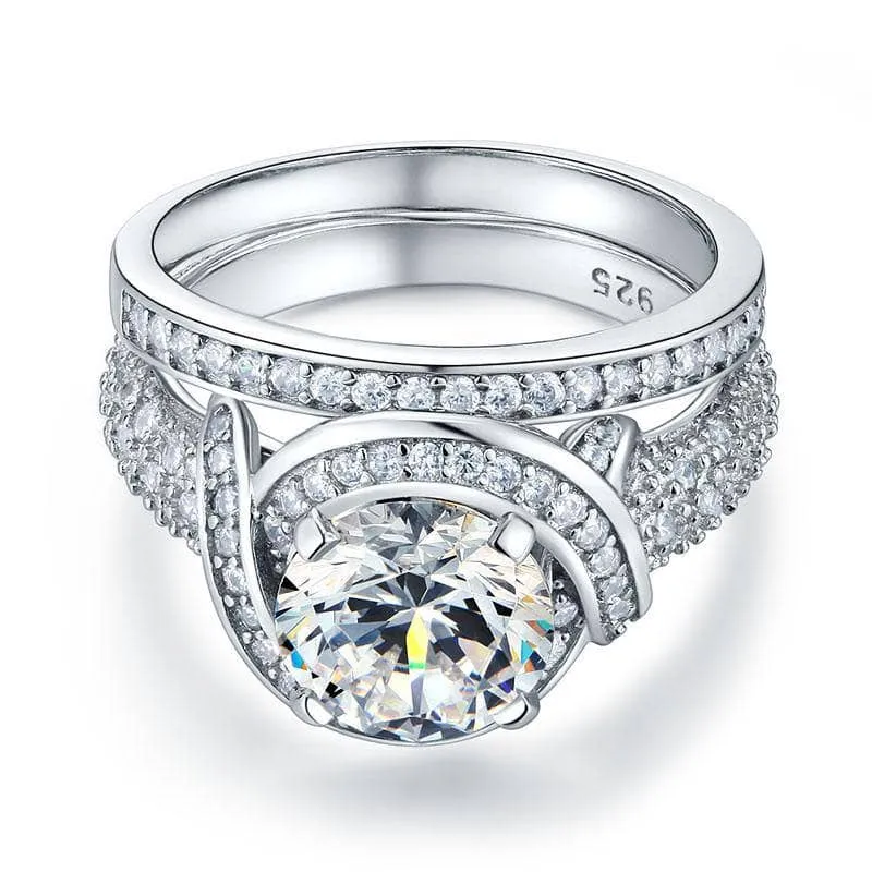 Created Diamond Vintage Luxury Anniversary Ring Set