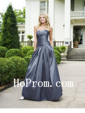 Dark Grey Prom Dresses,Satin Prom Dress,Long Evening Dress
