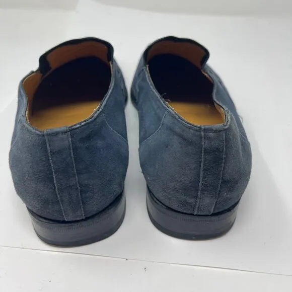David Eden blue suede square toe Oxford shoes sz 11