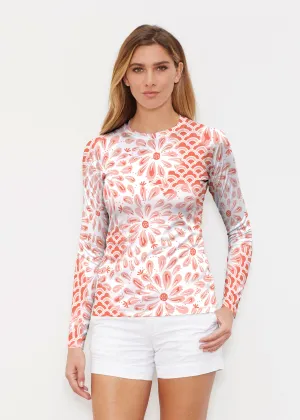 Daybreak Orange (8084) ~ Long Sleeve Rash Guard