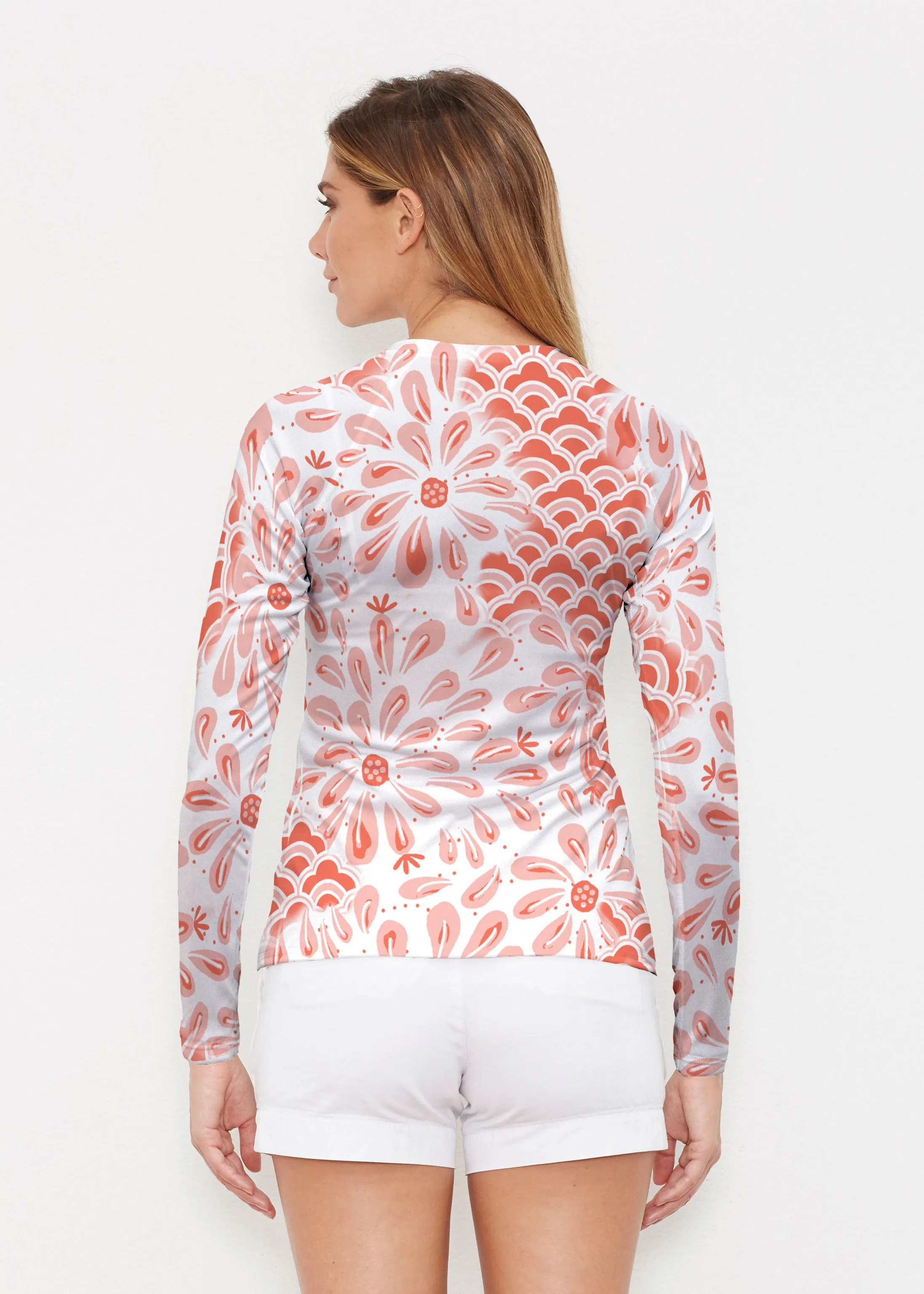Daybreak Orange (8084) ~ Long Sleeve Rash Guard