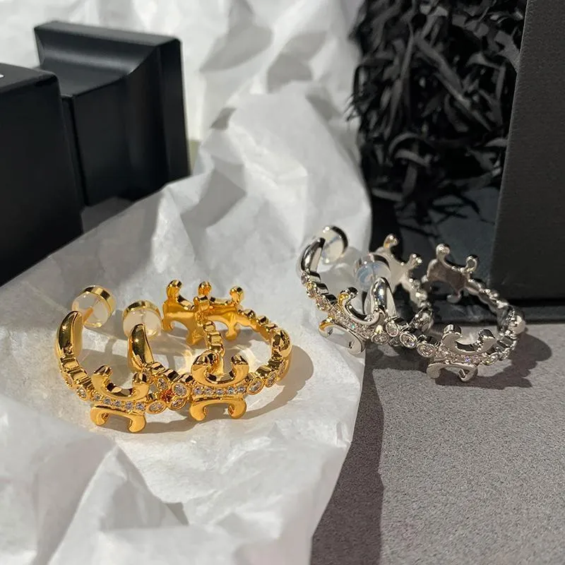 Design High-end Luxury Lettering Stainless Steel Gold Plated Earrings