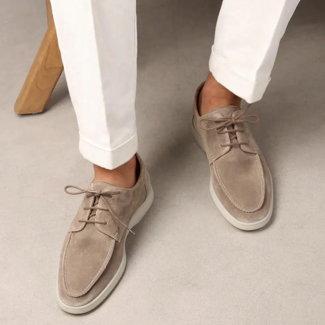 Diederik - Luxe Leren Loafers met Veters voor Heren