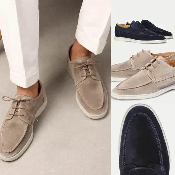 Diederik - Luxe Leren Loafers met Veters voor Heren