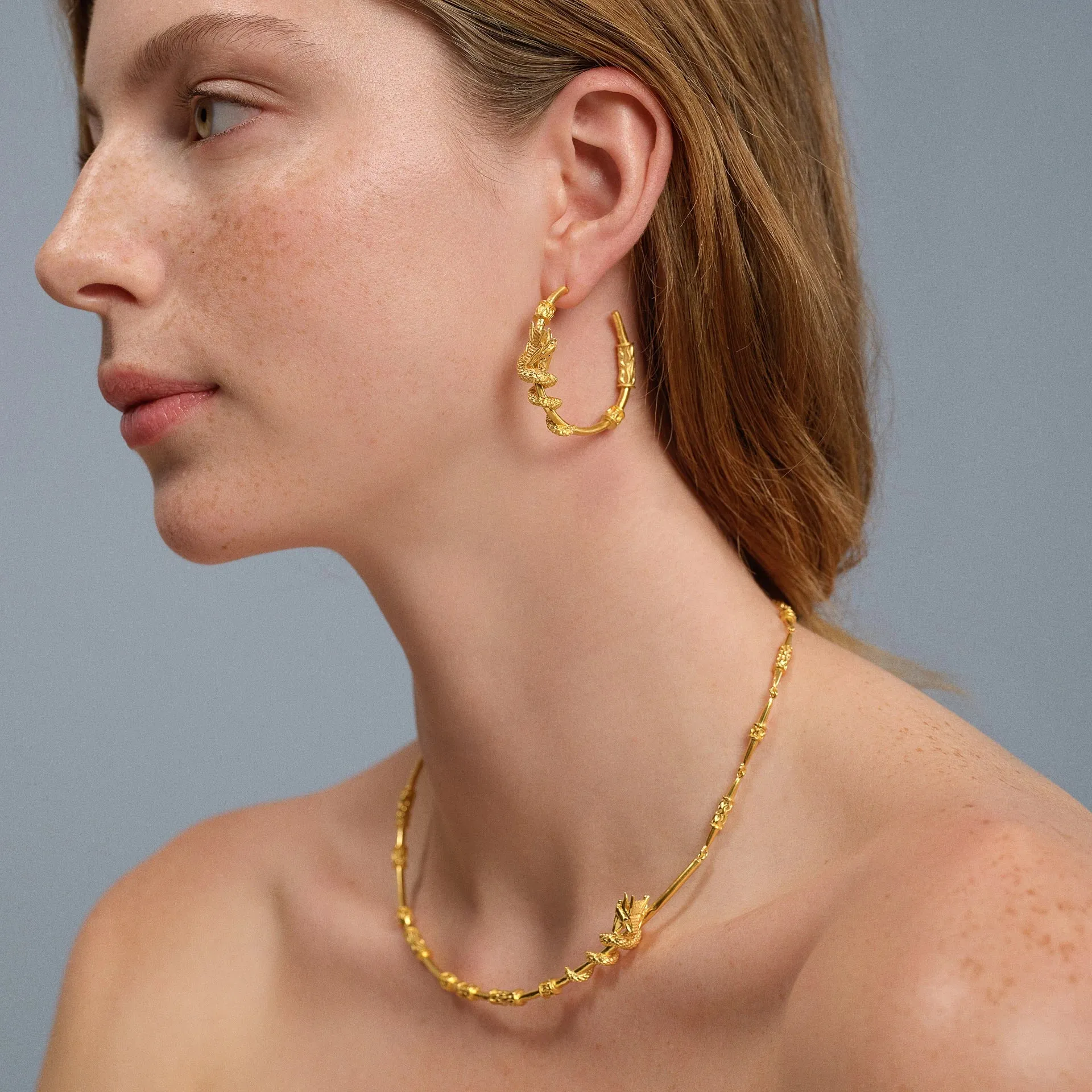 Dragon Wrapped Choker Necklace – Handcrafted Luxury