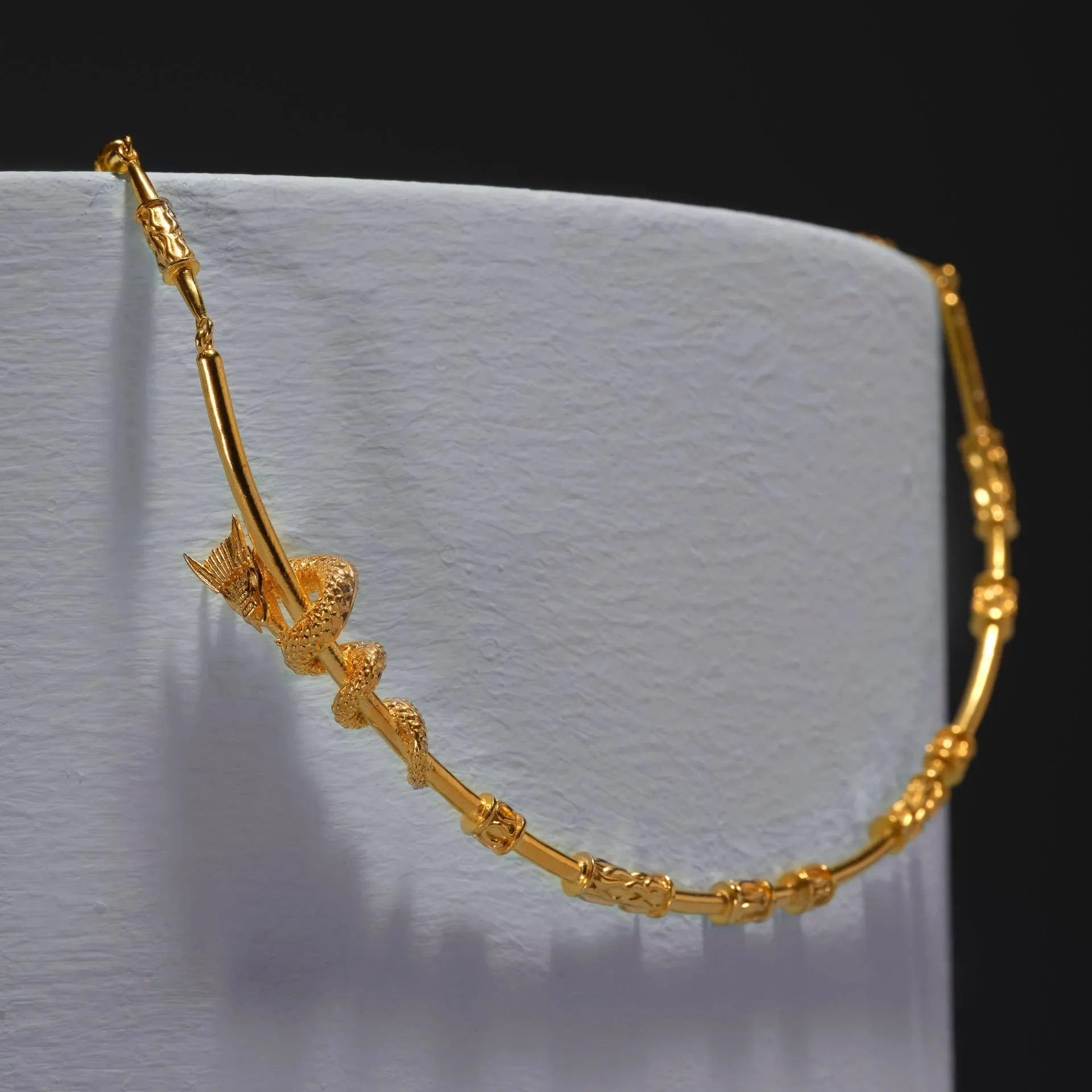Dragon Wrapped Choker Necklace – Handcrafted Luxury
