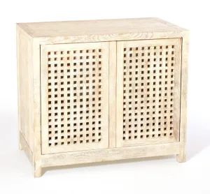 DRIFTWOOD LATTICE 2-DOOR CABINET