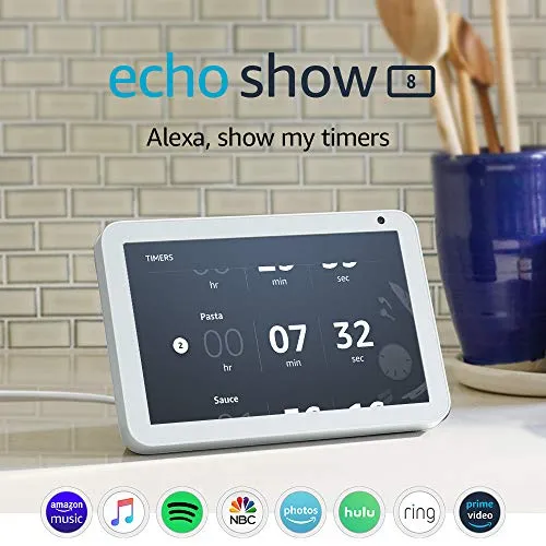 Echo Show 8 (1st Gen, 2019 release) -- HD smart display with Alexa – stay connected with video calling - Sandstone