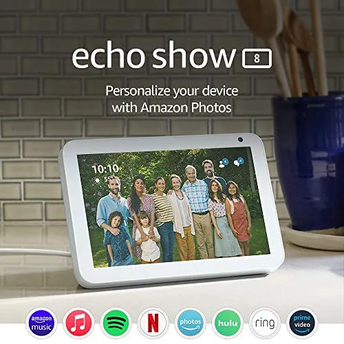 Echo Show 8 (1st Gen, 2019 release) -- HD smart display with Alexa – stay connected with video calling - Sandstone
