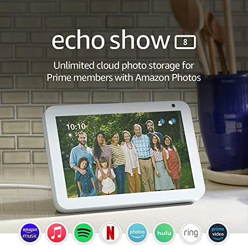 Echo Show 8 (1st Gen, 2019 release) -- HD smart display with Alexa – stay connected with video calling - Sandstone