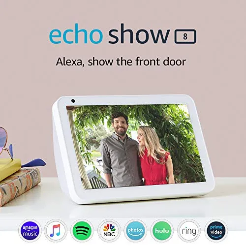 Echo Show 8 (1st Gen, 2019 release) -- HD smart display with Alexa – stay connected with video calling - Sandstone