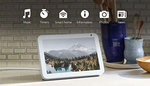 Echo Show 8 (1st Gen, 2019 release) -- HD smart display with Alexa – stay connected with video calling - Sandstone