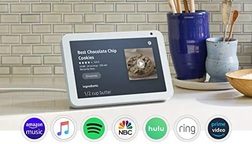 Echo Show 8 (1st Gen, 2019 release) -- HD smart display with Alexa – stay connected with video calling - Sandstone