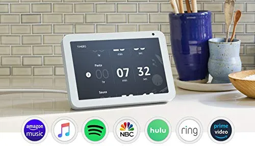 Echo Show 8 (1st Gen, 2019 release) -- HD smart display with Alexa – stay connected with video calling - Sandstone