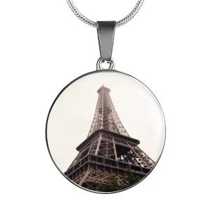 Eiffel Tower Luxury Pendant Necklace and Bangle - Gold,Silver