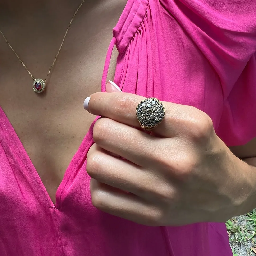 Elegant Handcrafted Gold and Diamond Ring