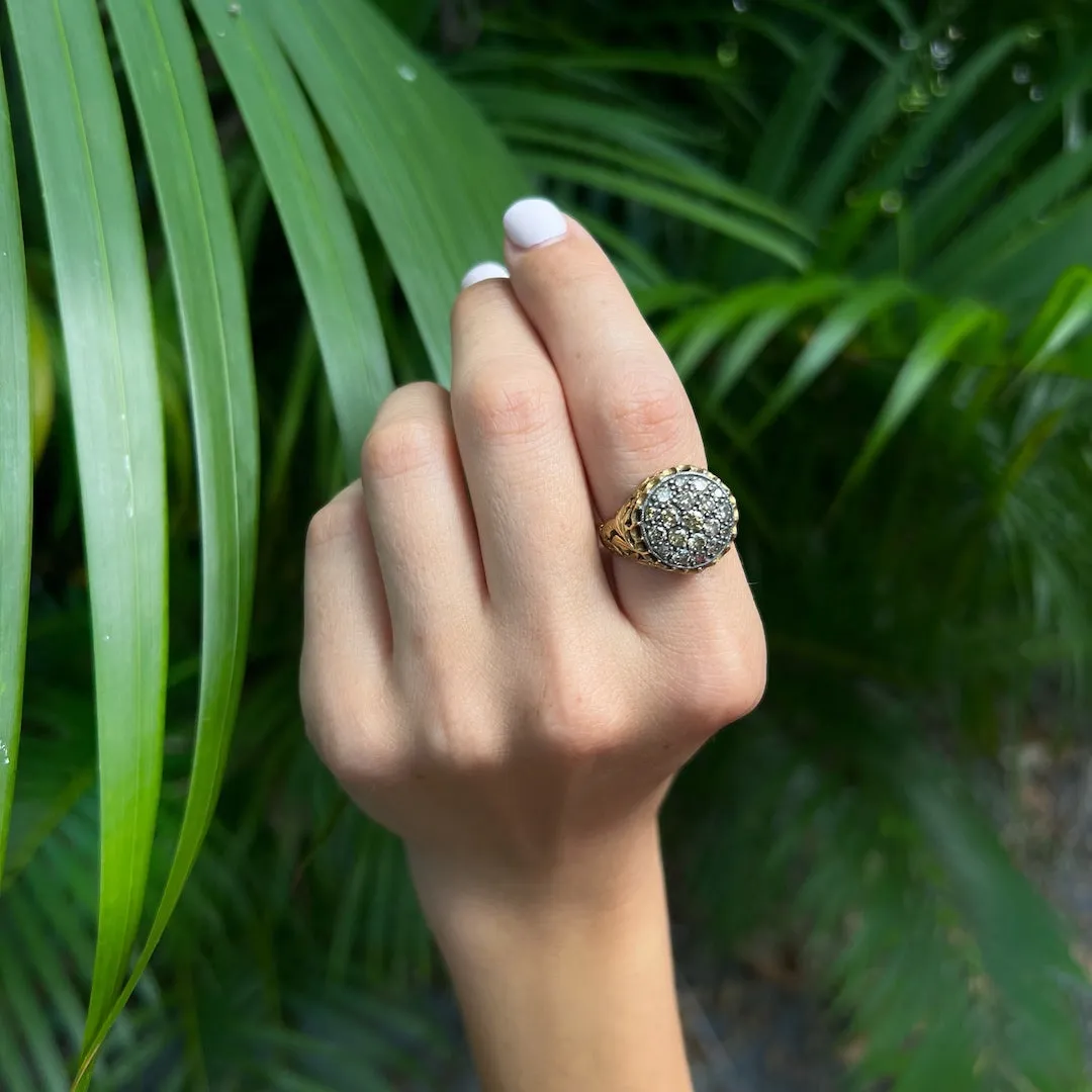 Elegant Handcrafted Gold and Diamond Ring
