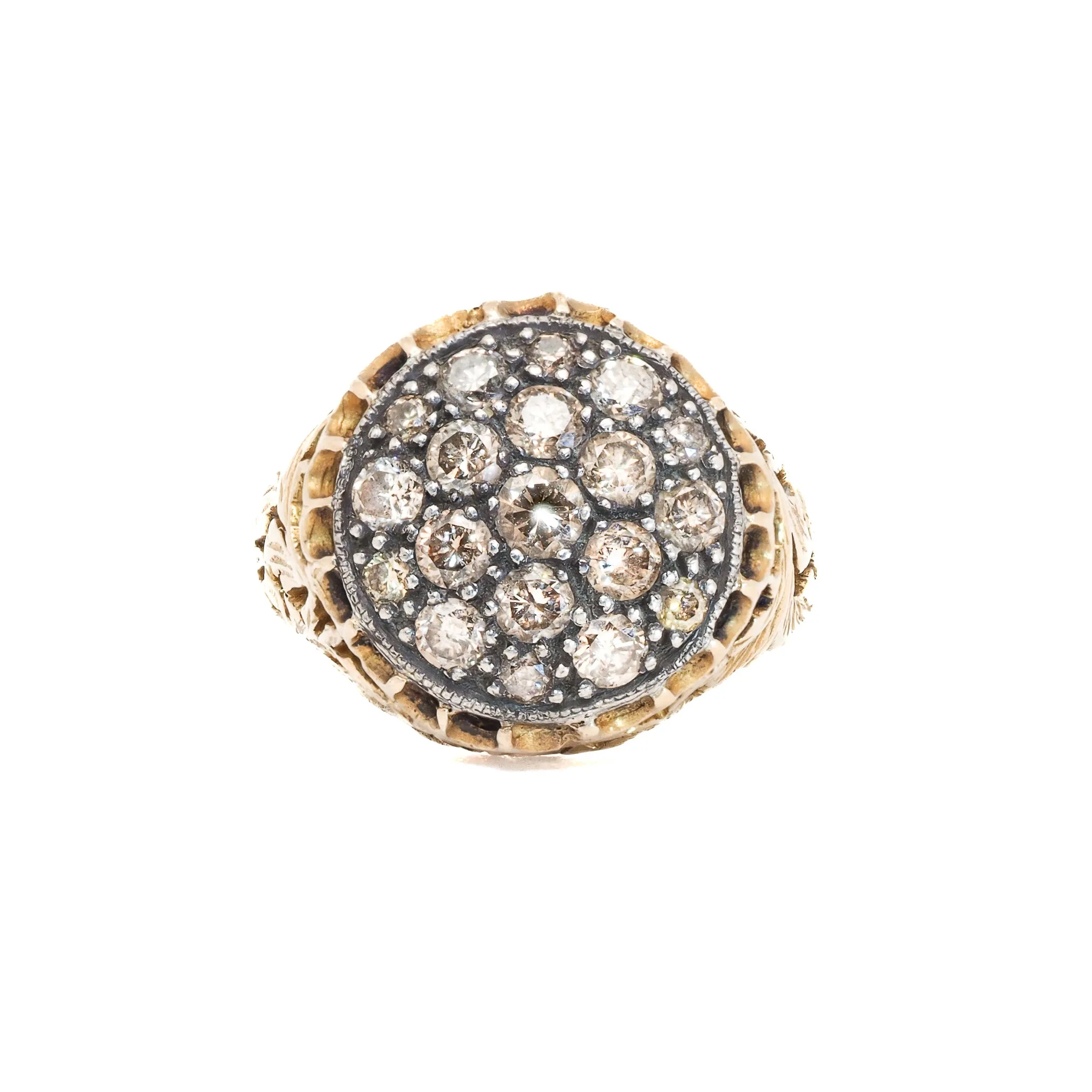 Elegant Handcrafted Gold and Diamond Ring