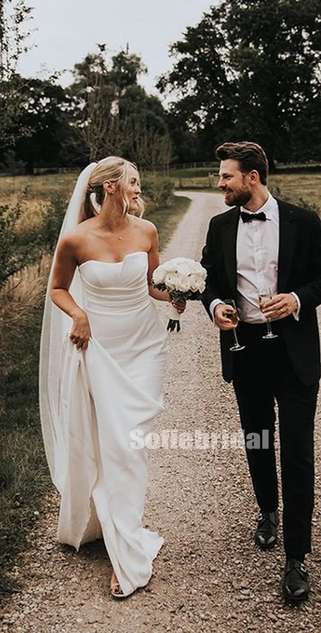 Elegant Straight Mermaid Long Wedding Dresses Online,SFWD0042