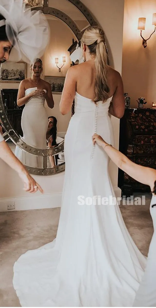 Elegant Straight Mermaid Long Wedding Dresses Online,SFWD0042