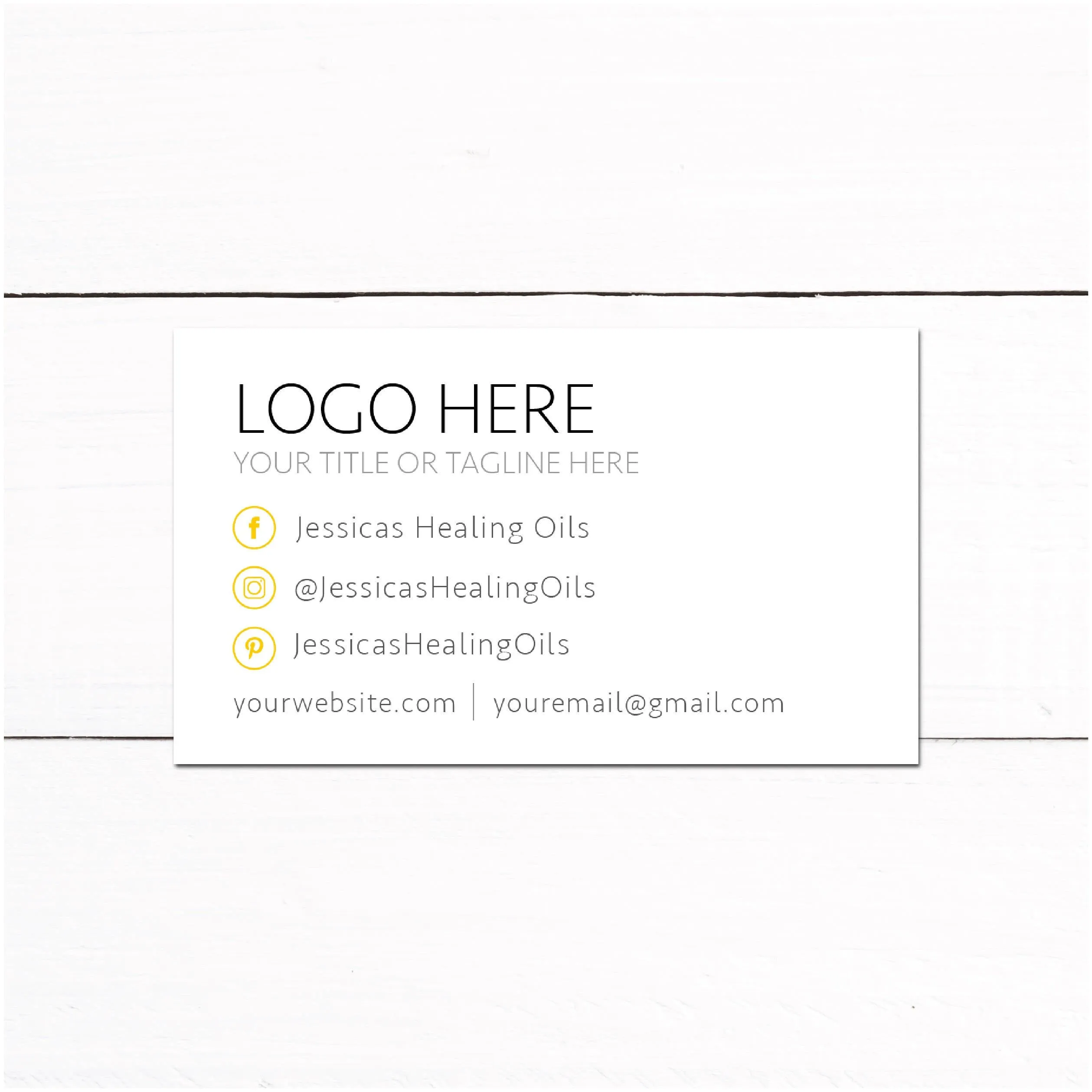 Essential Oils Business Card - Wellness Advocate Business Card - Oil Bottles Business Card