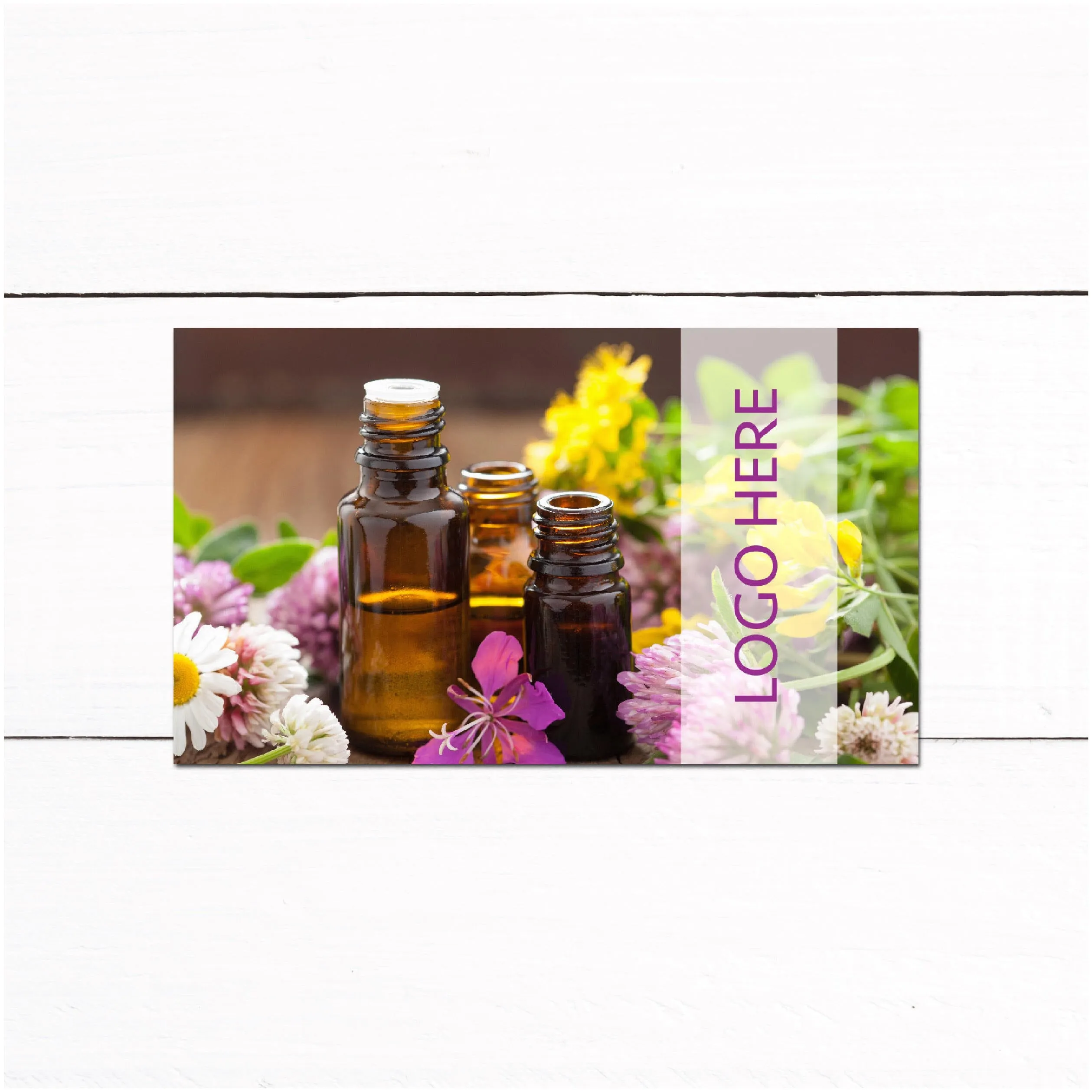 Essential Oils Business Card - Wellness Advocate Business Card - Oil Bottles Business Card