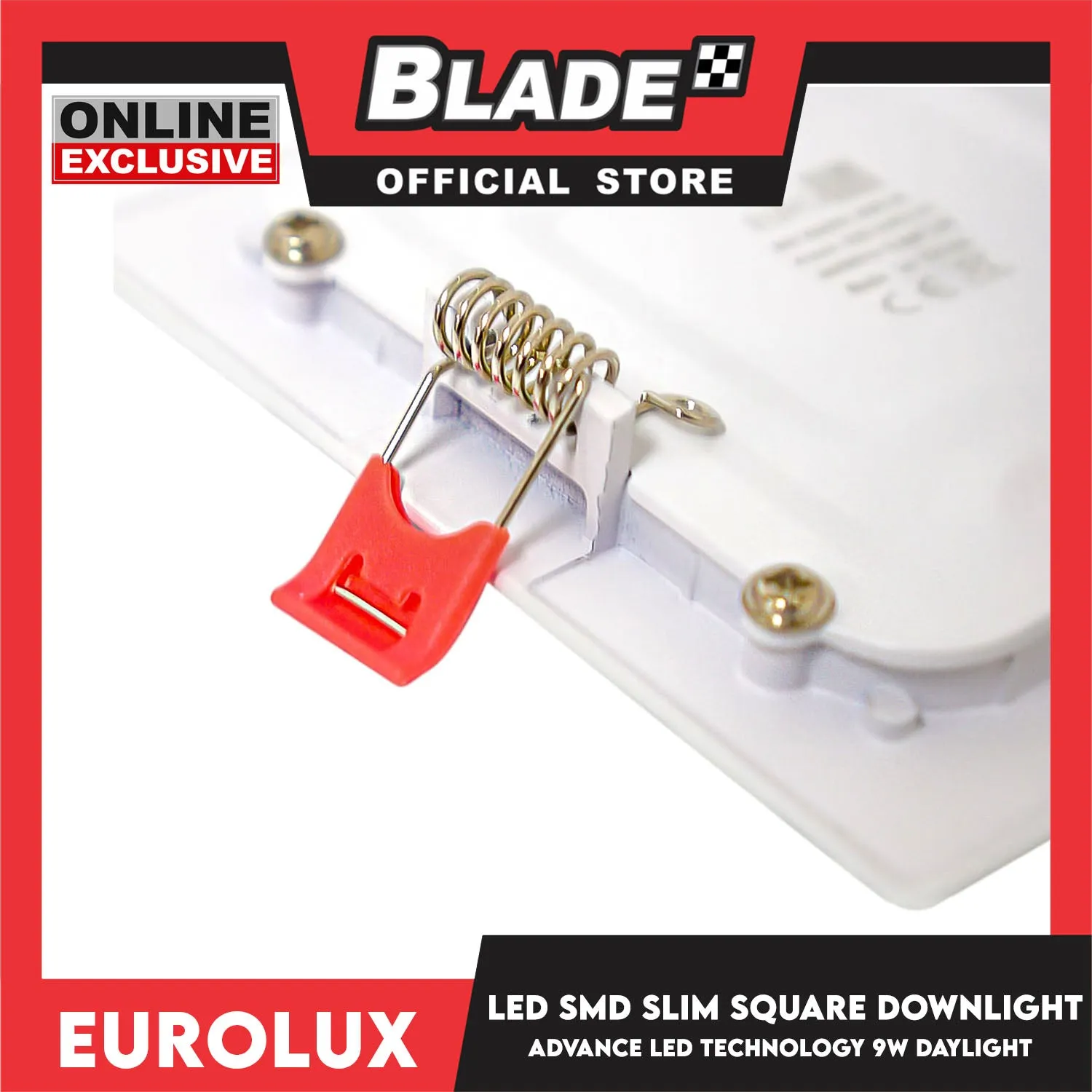 Eurolux LED SMD Slim Square Downlight 4 9W OXFORD Daylight
