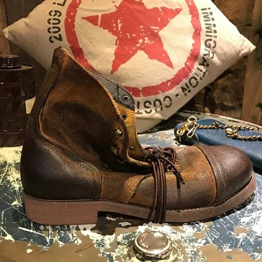 Fall Men's Shoes Brown Genuine Leather Boots Runway Ankle Vintage Booties
