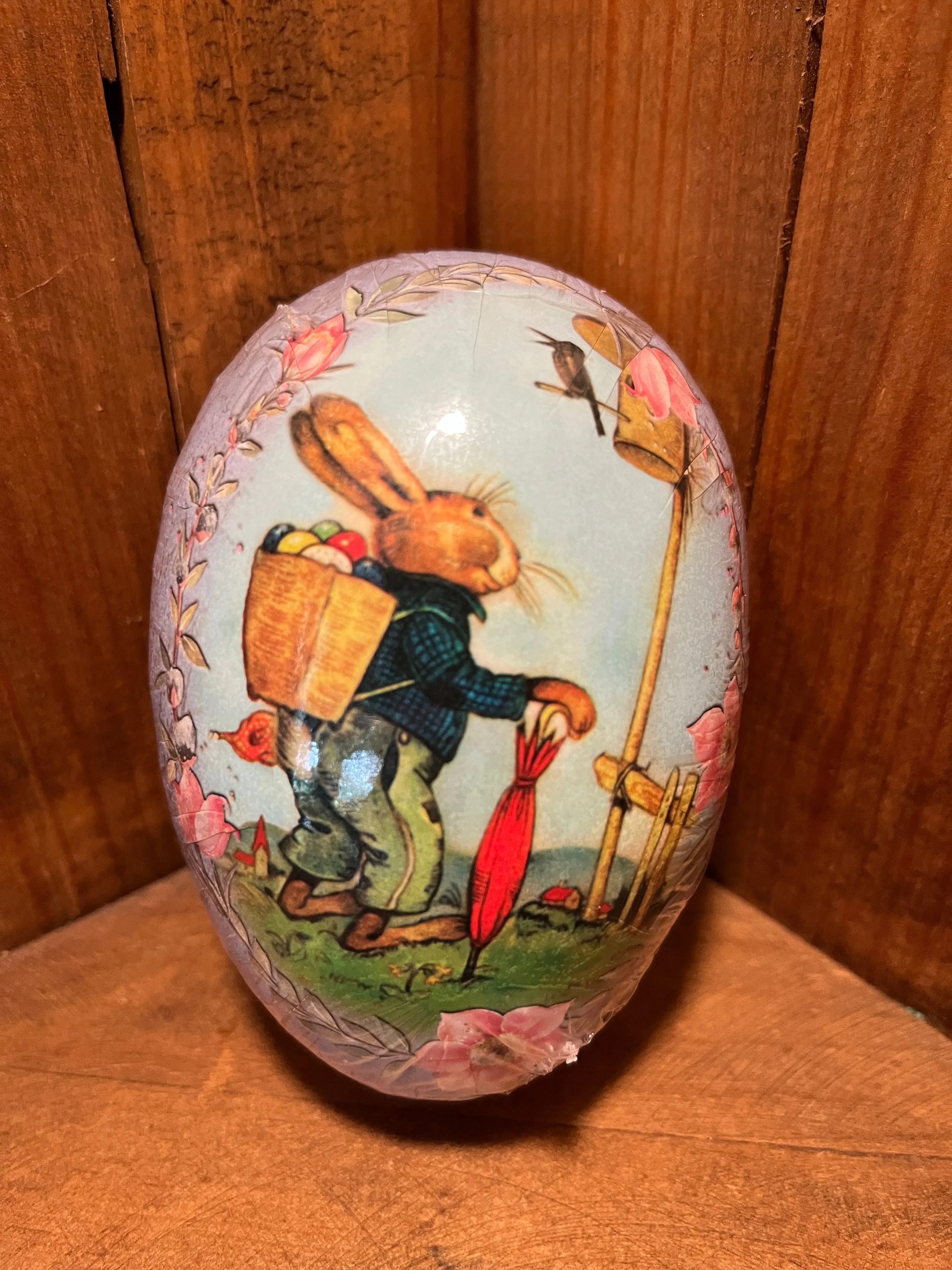 Fillable Paper Eggs from Germany: Bunny & Bird, three sizes