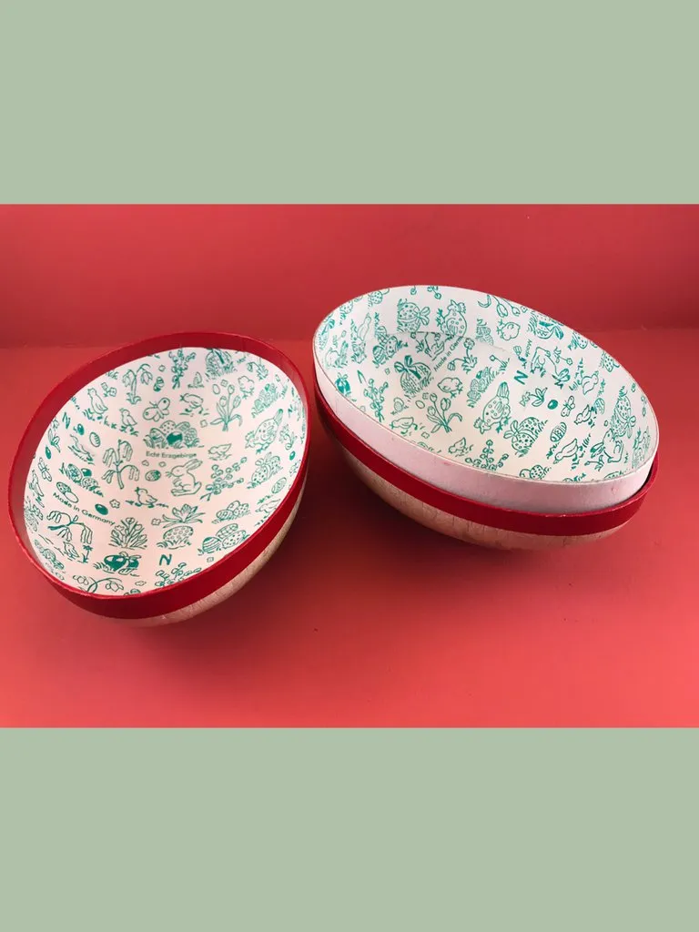 Fillable Paper Eggs from Germany: Bunny & Bird, three sizes