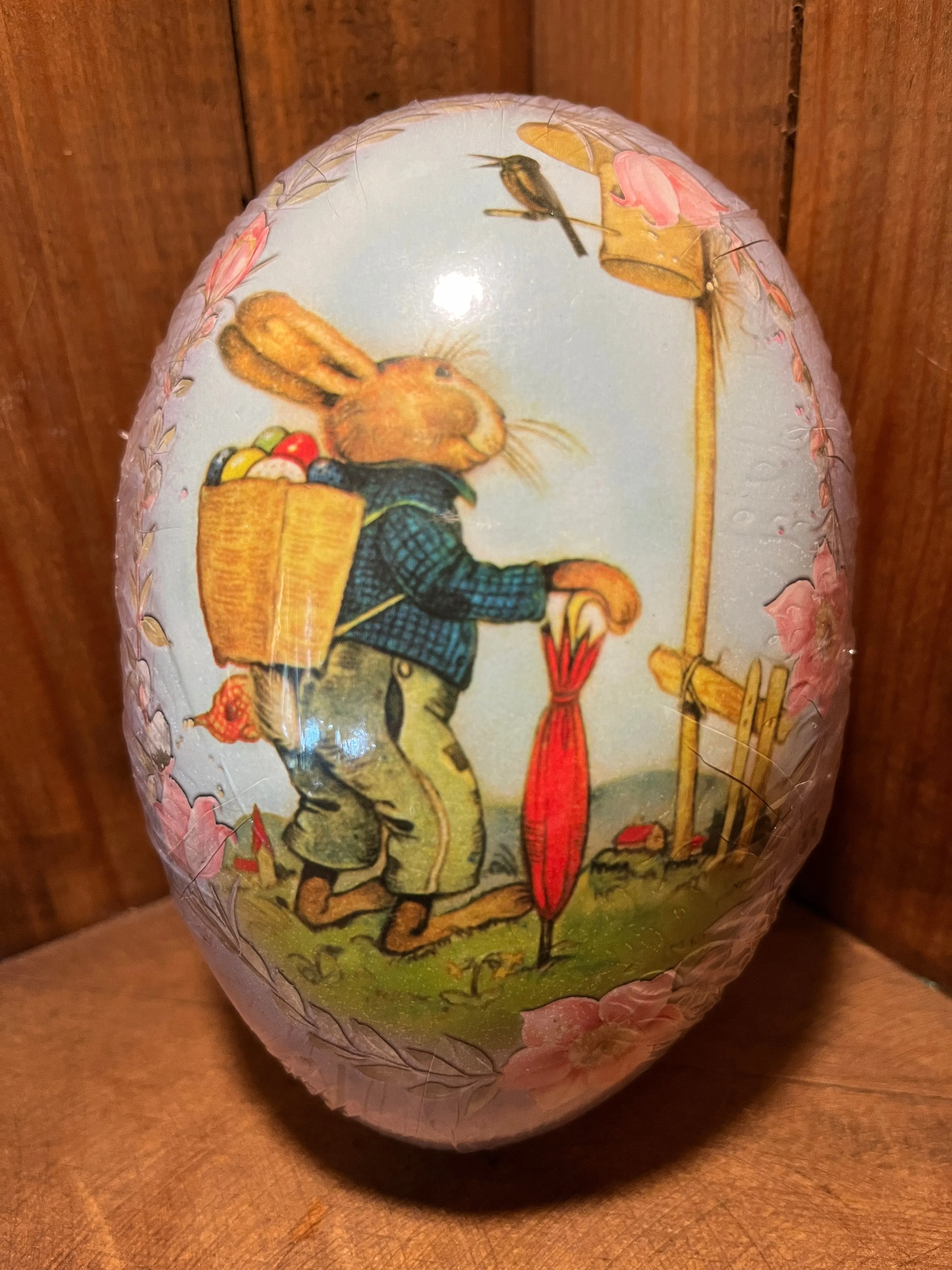 Fillable Paper Eggs from Germany: Bunny & Bird, three sizes