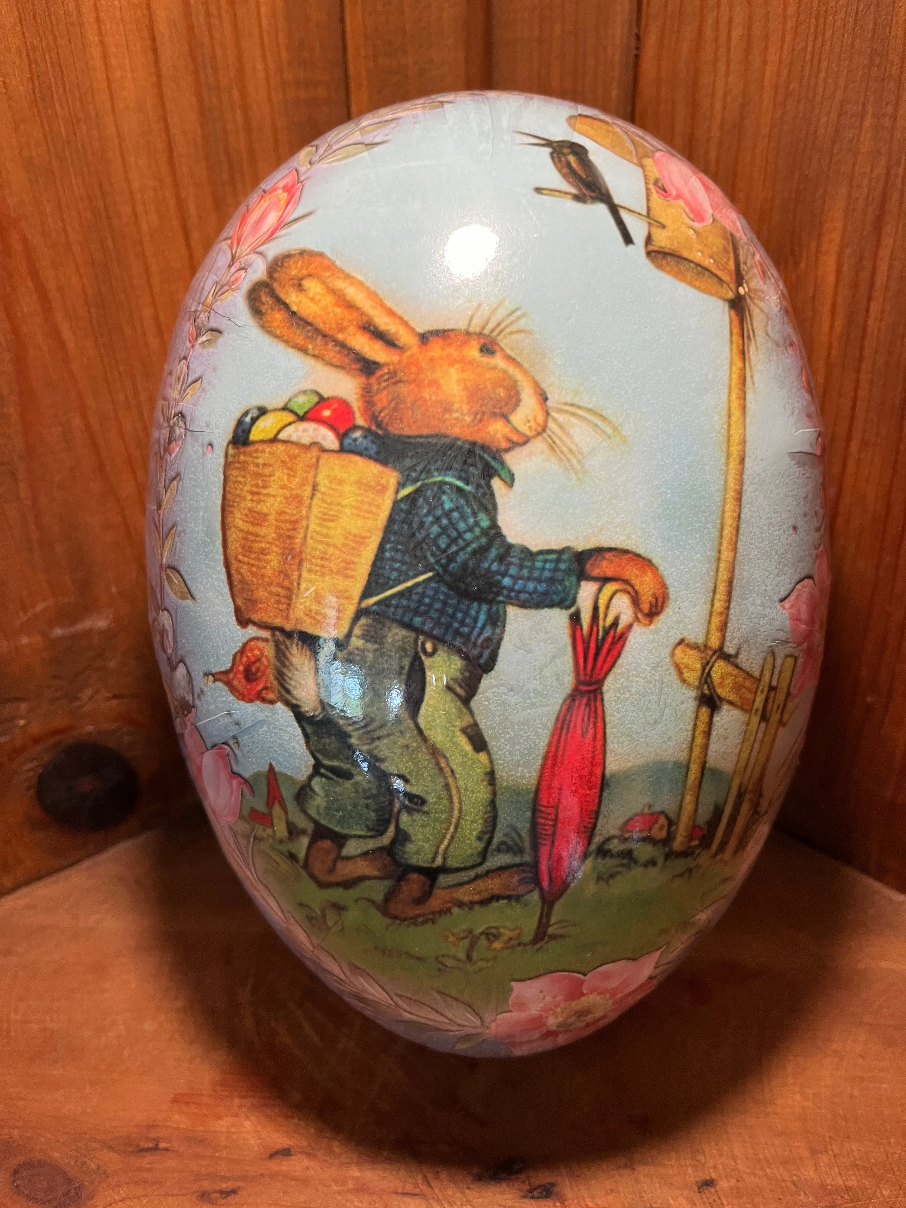 Fillable Paper Eggs from Germany: Bunny & Bird, three sizes