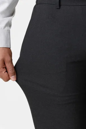 Flexi Fit - Black Stretchable Formal Trousers For Men | Ariser