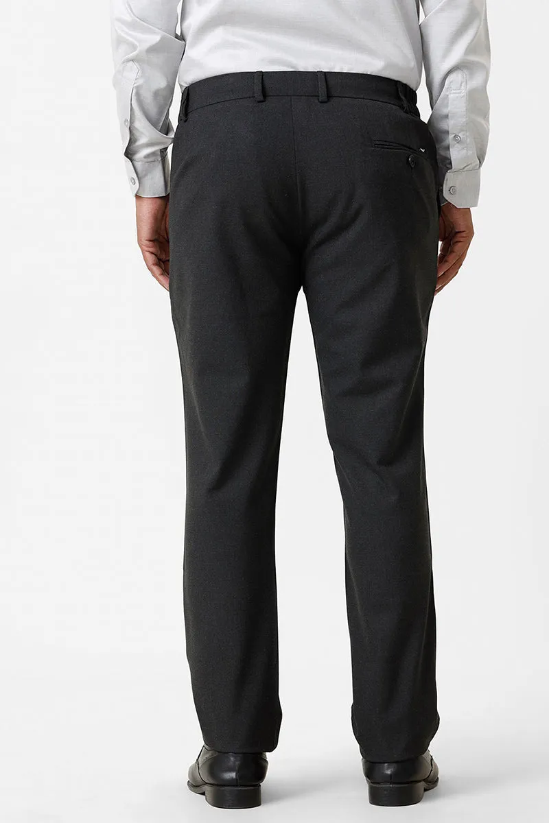 Flexi Fit - Black Stretchable Formal Trousers For Men | Ariser