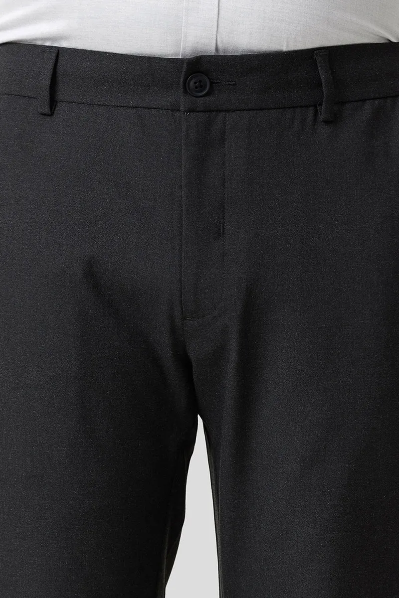 Flexi Fit - Black Stretchable Formal Trousers For Men | Ariser