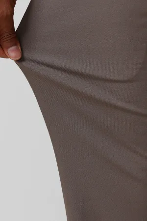Flexi Fit - Light Brown Stretchable Formal Trousers For Men | Ariser