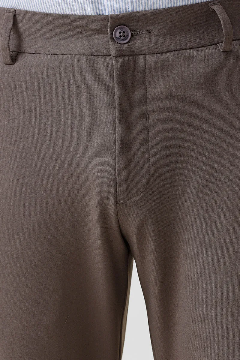 Flexi Fit - Light Brown Stretchable Formal Trousers For Men | Ariser