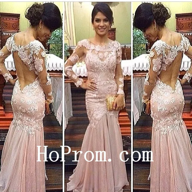 Flower Pink Prom Dresses,Long Prom Dress,Evening Dress